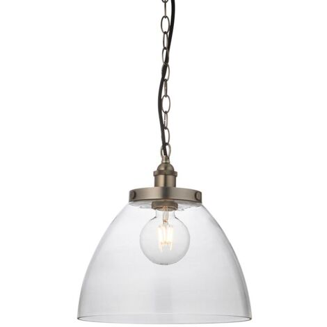 Endon Hansen Grand Lampadario a soffitto a cupola in vernice argento spazzolato