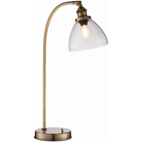 Endon Hansen - Lampada da tavolo a 1 luce Ottone antico, Vetro, E14