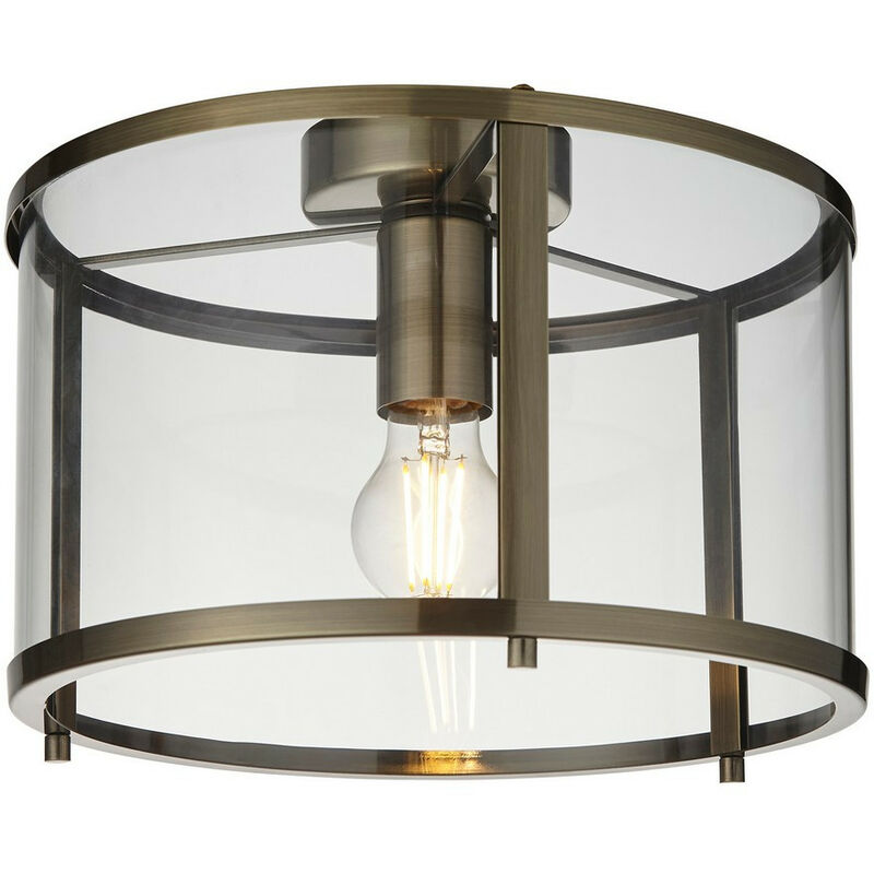 Endon Hopton Plafonnier décoratif en laiton antique