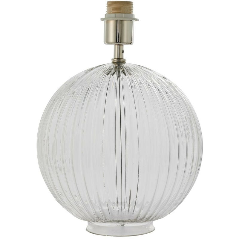 Endon - Jemma - 1 Light Table Light Clear Ribbed Glass & Satin Nickel Plate (Base only), E27