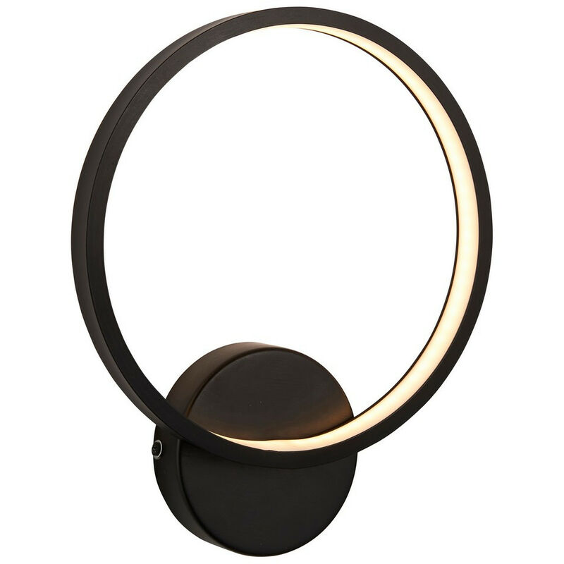 

Endon Kieron Anillo de luz LED integrado de diseñador con textura negra, IP44