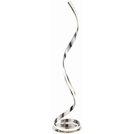 Endon Lighting Aria - Lampada da terra a LED integrata con piastra effetto cromato e acrilico bianco 1 luce IP20