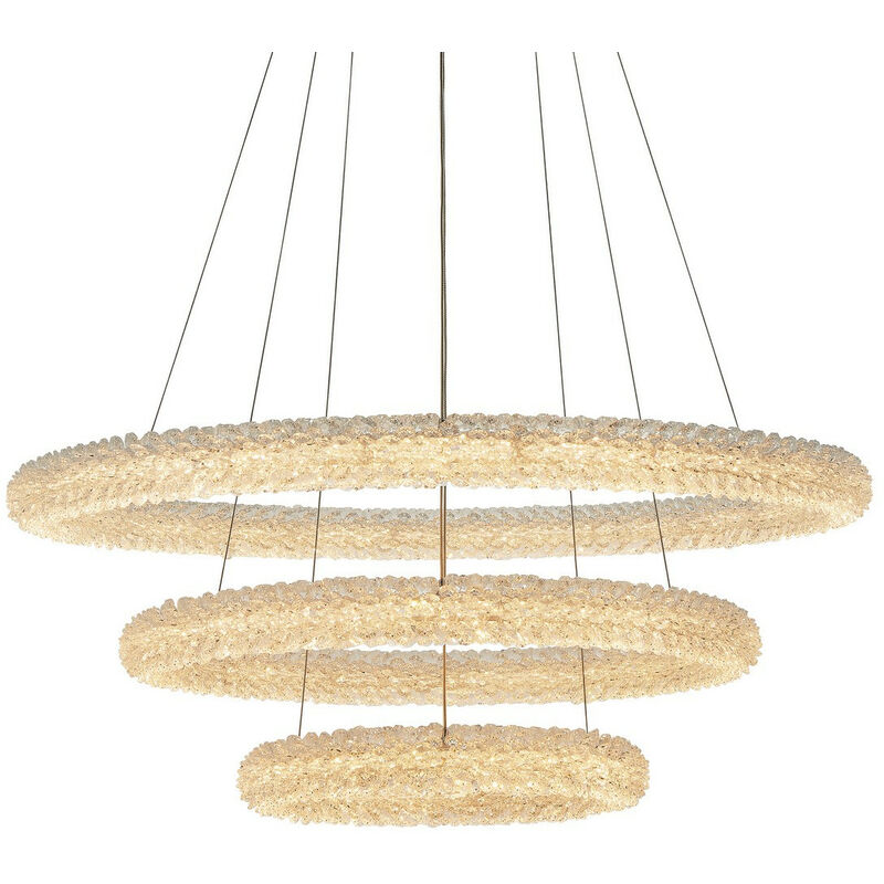 

Endon Lighting - Neve - Colgante LED integrado Efecto cromado Placa y cristal (K9) Detalle de vidrio 1 Luz Regulable IP20