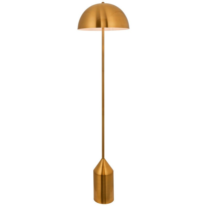 

Endon Lighting Nova - Lámpara de Pie Plato Latón Antiguo y Blanco Brillo 1 Luz IP20 - E27