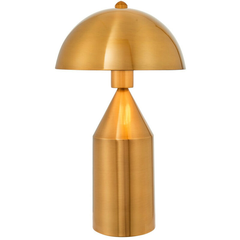Nova - Table Lamp Antique Brass Plate & Gloss White 1 Light IP20 - E27 - Endon Lighting