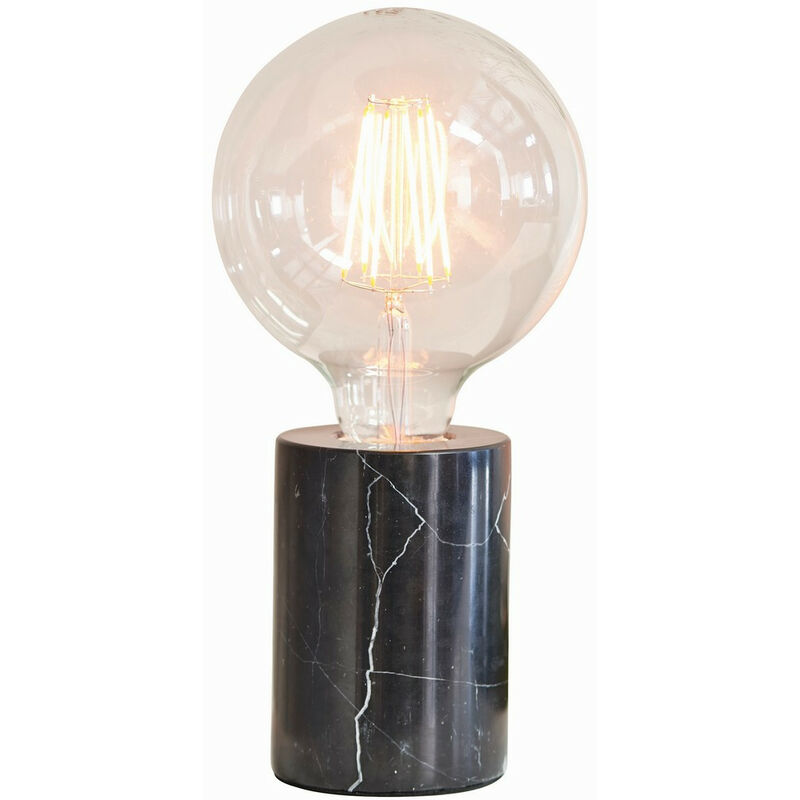 

Otto - Lámpara de sobremesa Mármol Negro 1 Luz IP20 - E27 - Endon Lighting