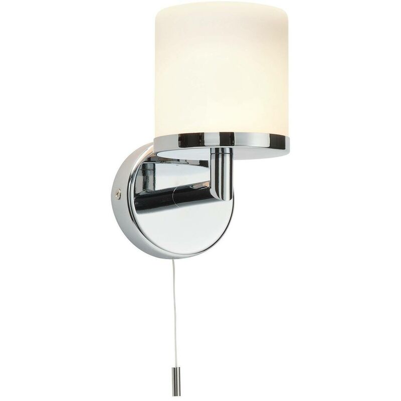 Image of Endon - Lipco - 1 Light Bathroom Wall Light Chrome IP44 with Opal Glass, G9