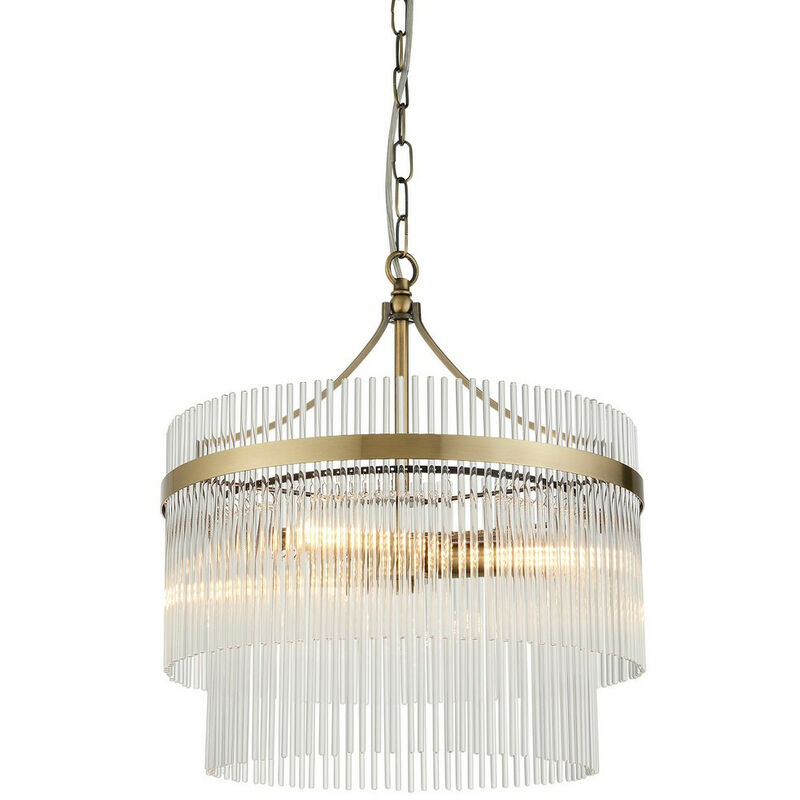 Endon - Marietta Lampe suspendue à 3 bras multiples en laiton antique