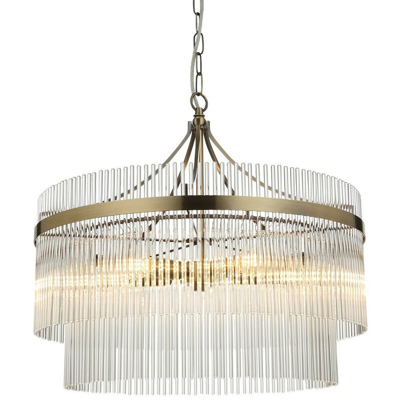 Endon - Marietta Lampe suspendue à 5 bras multiples en laiton antique