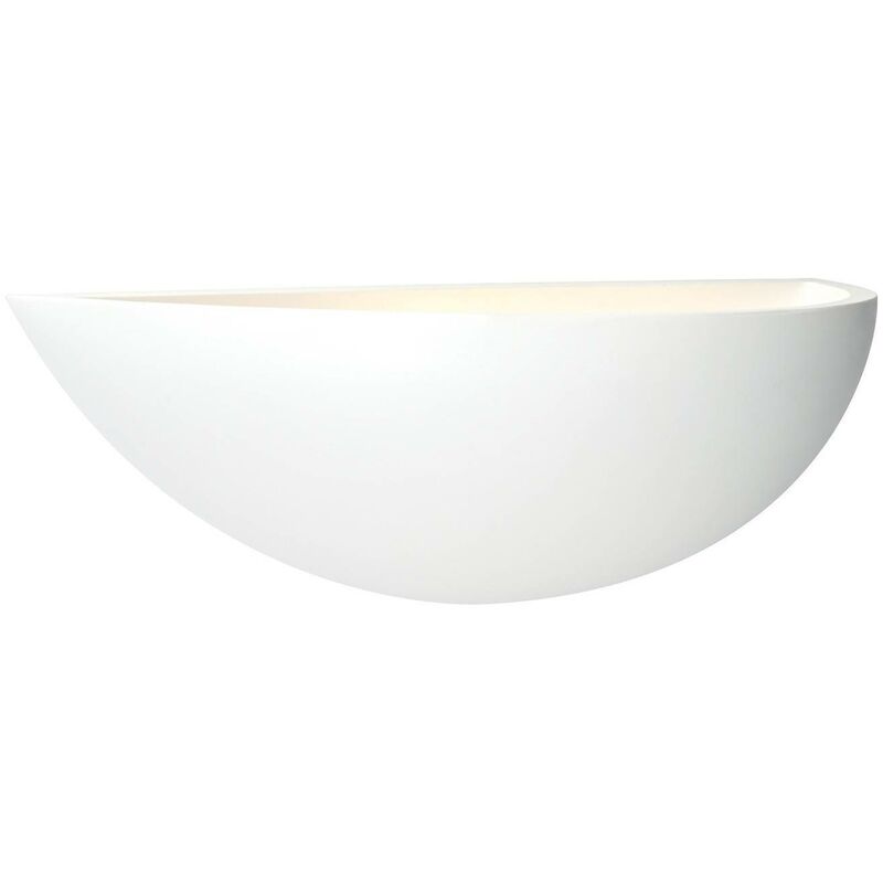 Endon Lighting - Endon Mini Crescent - 1 Light Indoor Wall Light White Plaster, E27