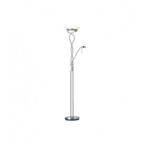 Endon Monaco - Lampadaire Mère et Enfant Chrome Satiné, Verre Opale, G9
