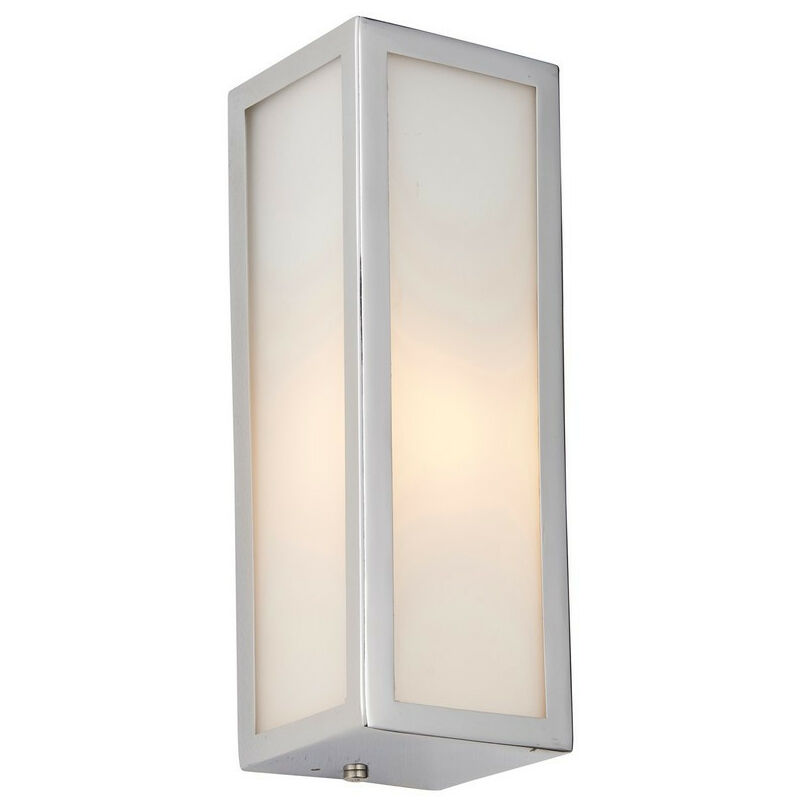 Newham Applique murale d'extérieur contemporaine Chrome, verre givré - Endon