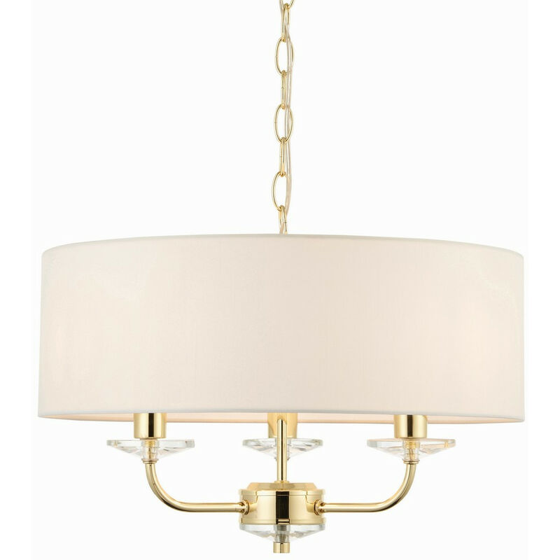 Endon - Nixon - Luminaire suspendu à 3 ampoules à bras multiples en laiton, E14