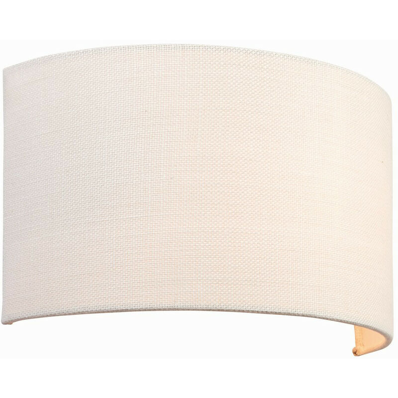 Image of Obi - 1 Applique da parete Light Up & Down Vintage Lino bianco, cotone poliestere, E27 - Endon