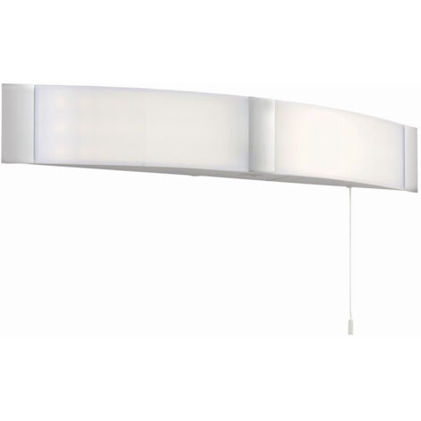 Endon Onan - Applique da parete per bagno Cromo, Bianco opalino IP44