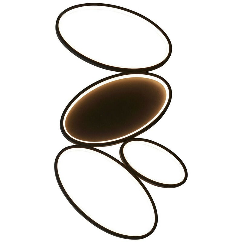 

Endon Ovals Lámpara de pared LED de 4 anillos de diseño moderno con acabado en negro texturizado