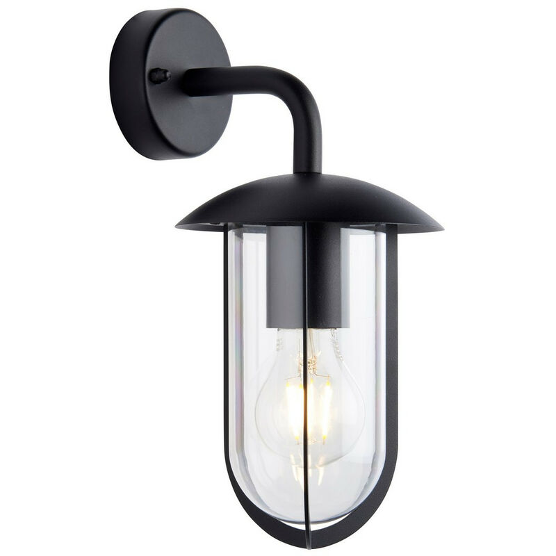 

Endon Quinn Aplique de pared para exterior moderno con textura negra, IP44