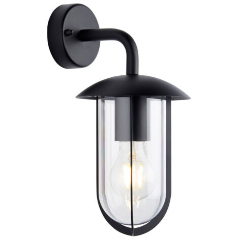 Endon Quinn Applique murale d'extérieur moderne texturée noire, IP44