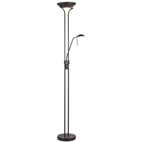 Endon Rome Lampe Mère et Enfant Noir Mat, Verre Opale, 1x R7s