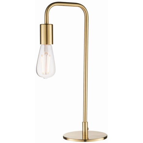 Endon Rubens - 1 Lampe de Table Lumineuse Plaqué Or Satiné Brossé, E27