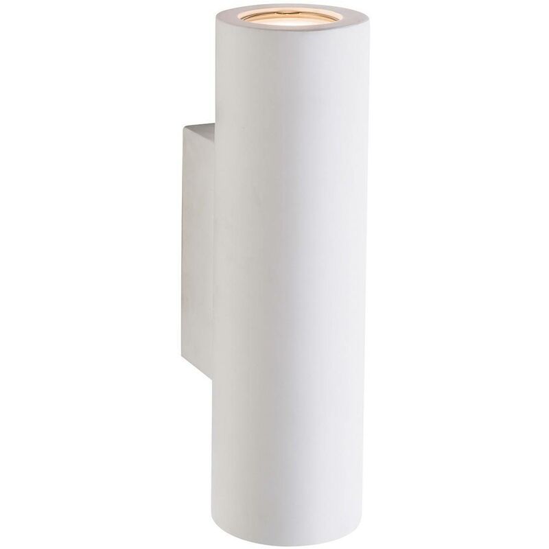 Endon Salvo - 2 Light Indoor Wall Light White Plaster, GU10