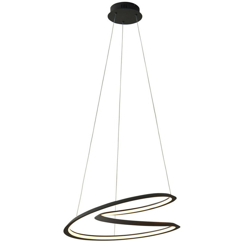 

Endon Staten Lámpara colgante LED con aspecto de diseñador contemporáneo, acabado en negro texturizado en forma de remolino