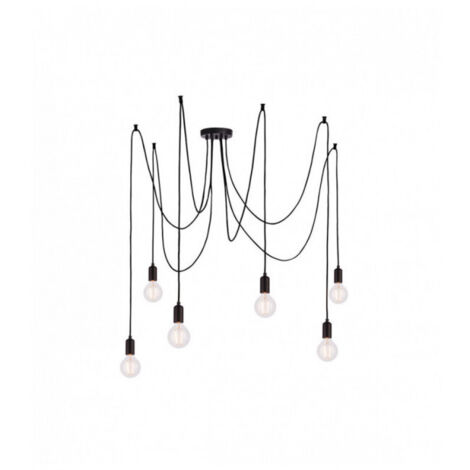 Endon Studio - Luminaire suspendu à 6 grappes, peinture noire mate, E27