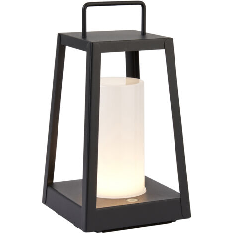 Endon Tallow Lampe de table LED intégrée Noir mat, Blanc, IP44
