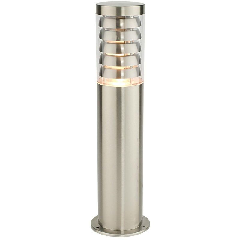 Tango - Outdoor Bollard Light Stainless Steel, Polycarbonate IP44, E27 - Endon