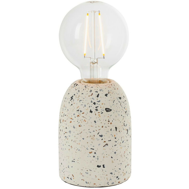 Endon Terrazzo - 1 lampe de table en terrazzo blanc (base seulement), E27