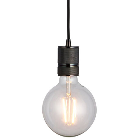 Endon Urban - Piastra cromata nera a 1 luce, E27