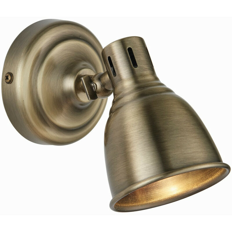 

Endon Westbury - Foco de luz LED 1 placa de latón antiguo, GU10