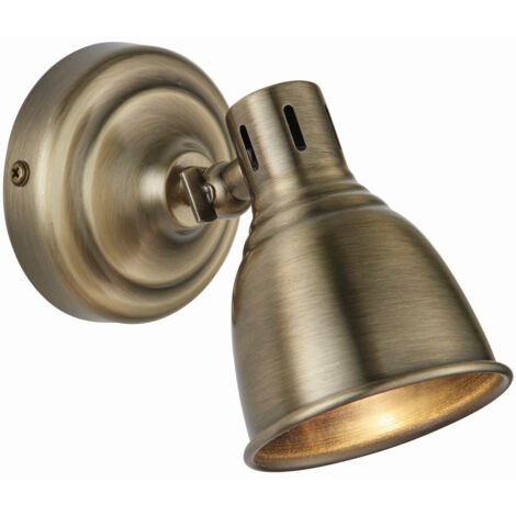 Endon Westbury - Plaque de Laiton Antique à 1 Lumière LED, GU10