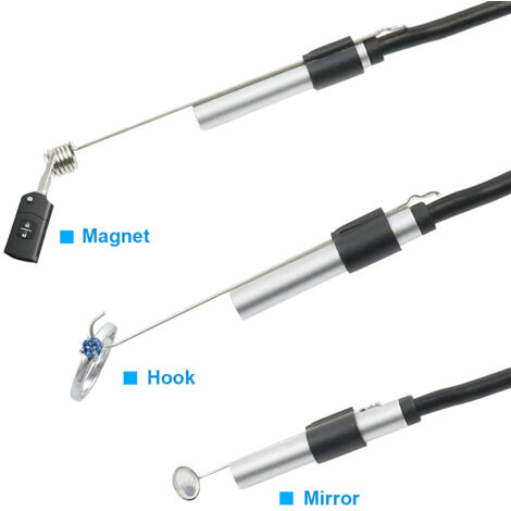 Endoscope 3-en-1 USB 2.0 Micro USB Type-C avec caméra d'inspection intégrée de 5,5 mm, 6 LED réglables, câble de 20 m, étanche IP67, compatible Android, MacBook et PC Windows.