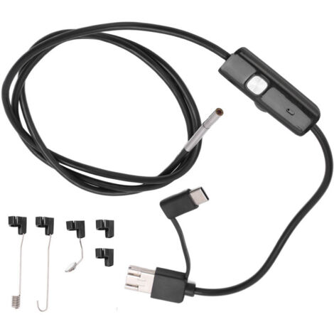 Endoscope 3.9mm Haute Définition pour Inspection Automobile, Caméra Flexible avec LED pour Téléphone, Câble de 2m - Idéal Industrie et Plomberie