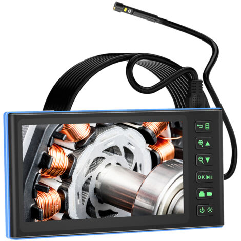 Endoscope à double caméra, écran IPS 7 pouces, 6 LED, 1080p, caméra serpent étanche IP67, 2 millions de pixels, carte TF