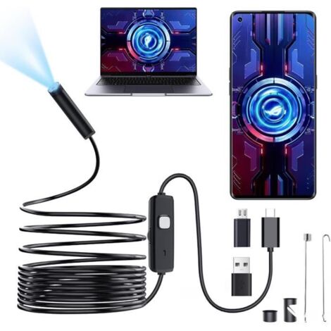Endoscope - AMOUNE - Type C - Résolution 1280 x 720P - Câble 5M - Étanche IP67