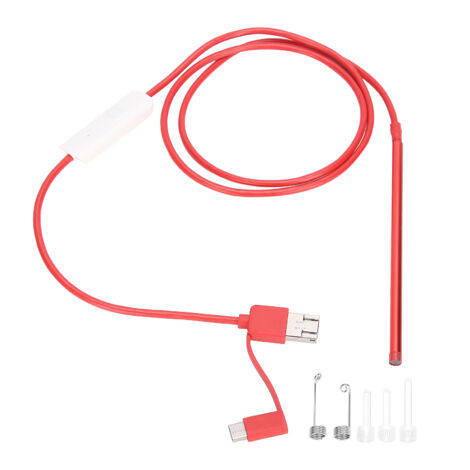 Endoscope auriculaire LED 3 en 1 - Outil multifonction pour enlever le cérumen avec caméra et lumière