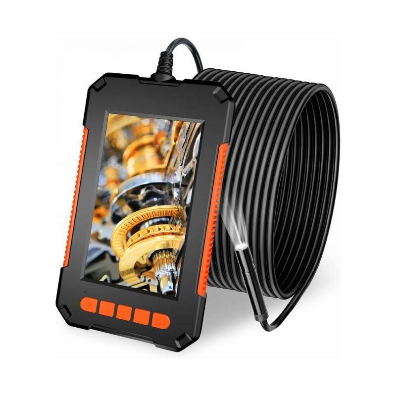 Endoscope Camera, Caméra Endoscopique 1080P hd, Camera d'Inspection Canalisation Écran lcd 4,3 Pouces, étanche IP67 avec 2600mAh, 2m Câble Semi-Rigide