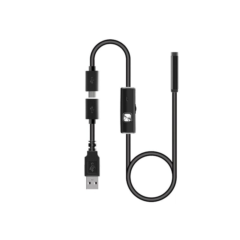 Csparkv - Endoscope Caméra Endoscopique -usb Endoscope Caméra d'inspection, Câble Semi Rigide, IP67 étanche avec 6 Lumières led Sonde de 7,9 mm pour