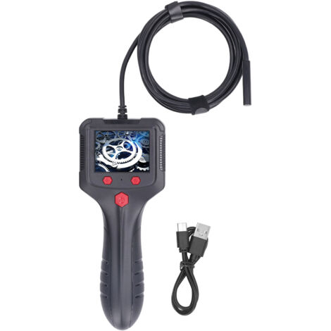 Endoscope Industriel 2.4 Pouces Écran, Caméra 8mm Étanche avec Éclairage LED pour Inspection Automobile et Plomberie, Câble 5m