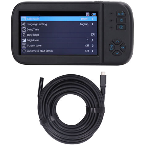 Endoscope Industriel 8mm Étanche avec Écran LCD pour Inspection Automobile et Plomberie