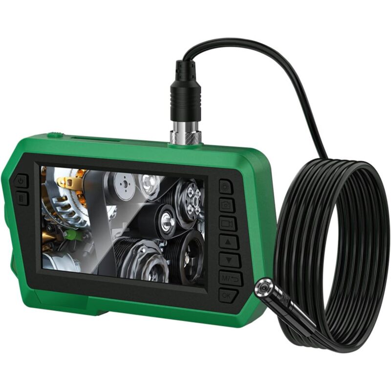 Endoscope Industriel à Double Objectif, caméra d'endoscopie numérique 1080p avec caméra étanche IP67 de 8 mm, caméra d'égout avec écran LCD de 4,3