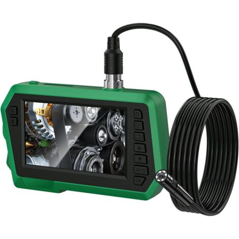 Endoscope Industriel à Double Objectif, caméra d'endoscopie numérique 1080p avec caméra étanche IP67 de 8 mm, caméra d'égout avec écran LCD de 4,3 Pouces, 6 lumières LED,5M
