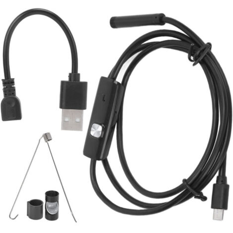 Endoscope Industriel AN97-7 IP67 Étanche 7mm avec Caméra, 6 LED, Câble de 10m pour Inspection