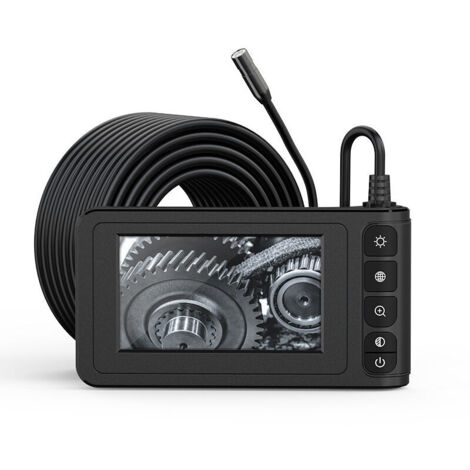 Endoscope Industriel, Caméra d'inspection de Serpent Endoscope 20M LCD 4.3" Pouces, Caméra Endoscopique avec 8 LED Réglables, Caméra Etanche IP67 de 8 mm