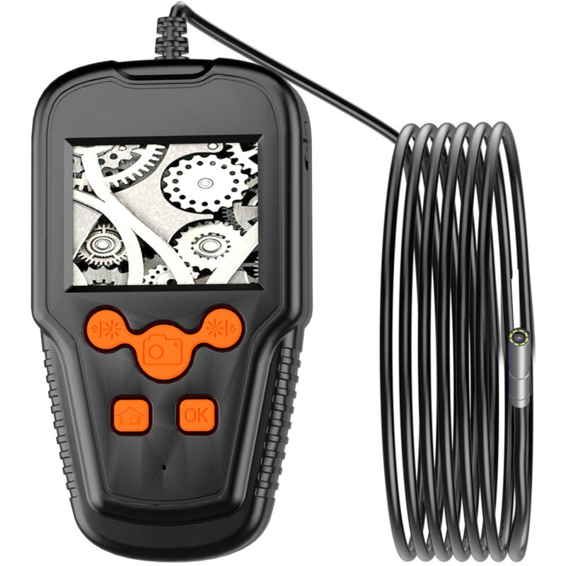 Endoscope Industriel, Camera Endoscopique 1080P HD, 2,4 Pouces Camera d'Inspection Canalisation, avec 8 Lumières LED, Caméra Etanche IP68, Batterie