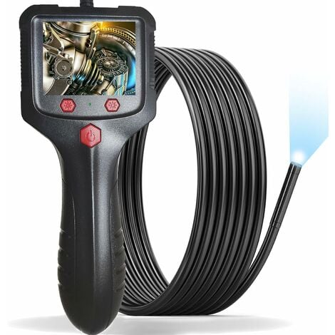 Teslong Endoscope Camera Endoscopique, Caméra Endoscopique avec écran 4,5  Pouces, Camera Inspection Canalisation avec Lumières, Câble Semi-Rigide de  16,5 FT, Carte TF de 32 Go (Triple Lentille) : : Auto et Moto