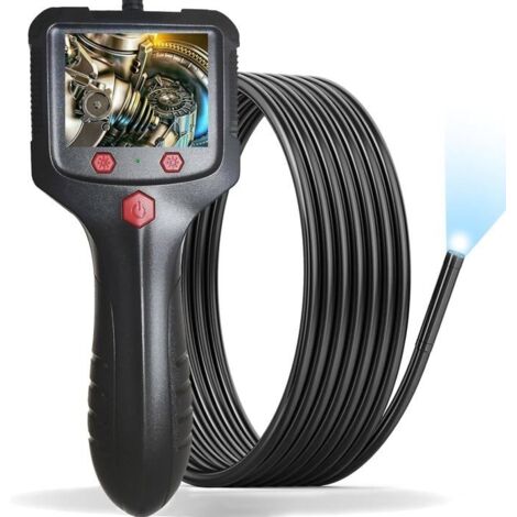 Endoscope Industriel, Caméra Endoscopique 8mm, Caméra d'inspection Endoscope Canalisation 1080P HD,Câble Semi-Rigide(5M)