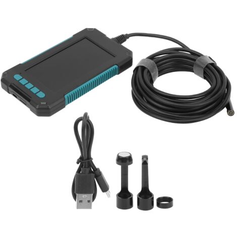 Endoscope Industriel P40 8mm 2MP Double Lentille Caméra Serpent 5m Étanche Inspection Écran 1080P